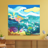 熱帯泳ぎ キャンバスプリント (インサイチュ (リビング))