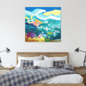 熱帯泳ぎ キャンバスプリント (インサイチュ (寝室))