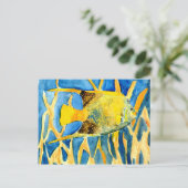 熱帯海の魚の海洋生物の芸術の絵画のギフト ポストカード (スタンド正面)