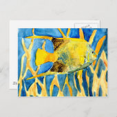 熱帯海の魚の海洋生物の芸術の絵画のギフト ポストカード (正面/裏面)