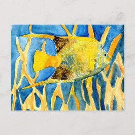 熱帯海の魚の海洋生物の芸術の絵画のギフト ポストカード