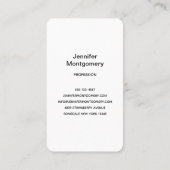 熱帯海を見下ろす洞窟の風光明媚な写真 名刺 (裏面)