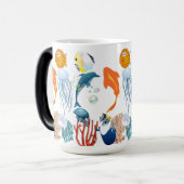 熱帯海カラフル魚の海洋生物おもしろい モーフィングマグカップ (正面左)