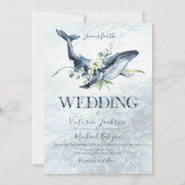 熱帯海クジラ結婚式招待状 招待状