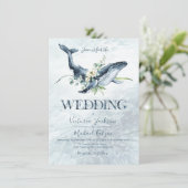 熱帯海クジラ結婚式招待状 招待状 (スタンド正面)