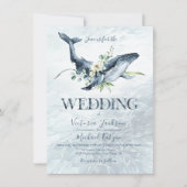 熱帯海クジラ結婚式招待状 招待状 (正面)