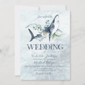 熱帯海サメ結婚式招待状 招待状 (正面)