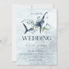 熱帯海サメ結婚式招待状 招待状