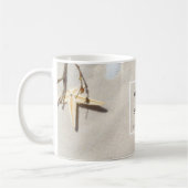 熱帯海サンドヒトデ夏ビーチ結婚式 コーヒーマグカップ (左)