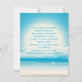 熱帯海ドリームス披露宴 招待状 (裏面)