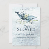 熱帯海ドルフィンベビーシャワー 招待状 (正面)