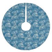 熱帯海パターン ブラッシュドポリエステルツリースカート (正面)