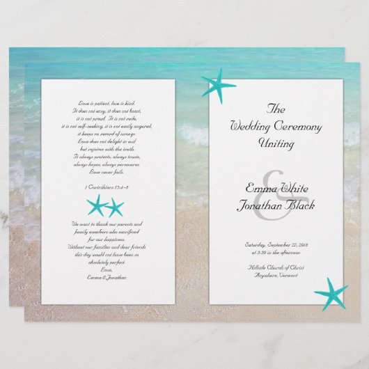 熱帯海ヒトデのキリスト教式プログラム (正面/裏面)