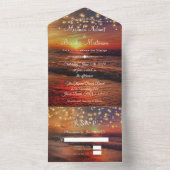 熱帯海ビーチオールインワン結婚式招待状 オールインワン招待状 (内側)