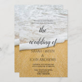 熱帯海ビーチサ結婚ンド 招待状 (正面/裏面)