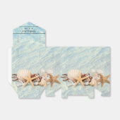 熱帯海ビーチシーセル結婚式の引き出物ボックス フェイバーボックス (折り畳みなし)