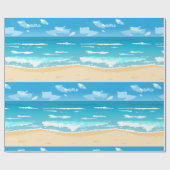 熱帯海ビーチシーン海岸景観 ラッピングペーパー (フラット)