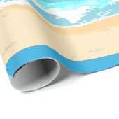 熱帯海ビーチシーン海岸景観 ラッピングペーパー (ロールコーナー)