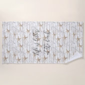 熱帯海ビーチヒトデ ビーチタオル (正面)