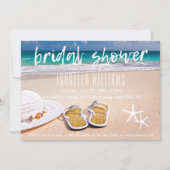 熱帯海ビーチブライダルシャワー 招待状 (正面)