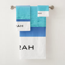 熱帯海ビーチモノグラムバスルーム