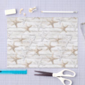 熱帯海ビーチ結婚ヒトデ 薄葉紙 (クラフト)