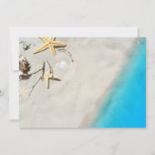 熱帯海ビーチ結婚式保存日 招待状 (裏面)