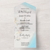 熱帯海ビーチ結婚式 オールインワン招待状 (内側)