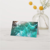 熱帯海ビーチ結婚式 プレイスカード (裏面)