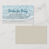 熱帯海ビーチ赤ちゃんシャワーブックリクエスト 名刺 (正面/裏面)