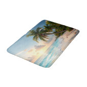 熱帯海ビーチ バスマット (アングル)