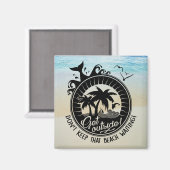 熱帯海プリン |その保ビーチを待機しない マグネット (正面/裏面)