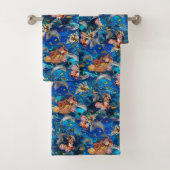 熱帯海中のイルカと魚 バスタオルセット (インサイチュ)
