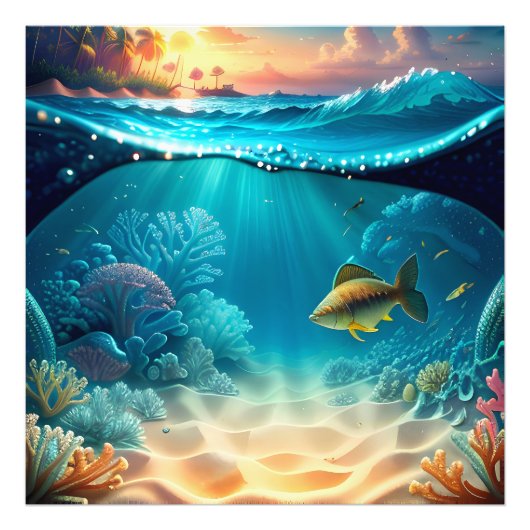 熱帯海中風景 フォトプリント            (正面)