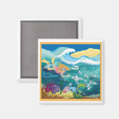 熱帯海域で泳ぐ マグネット (正面/裏面)