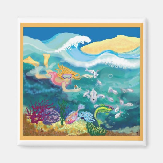 熱帯海域で泳ぐ マグネット (正面)