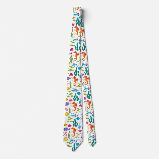 熱帯海域の海洋生物と動物 ネクタイ (正面)