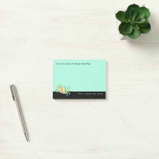 熱帯海岸のメ前向きッセージ ポストイット (オフィス)