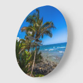 熱帯海岸線 ラージ壁時計 (傾斜)