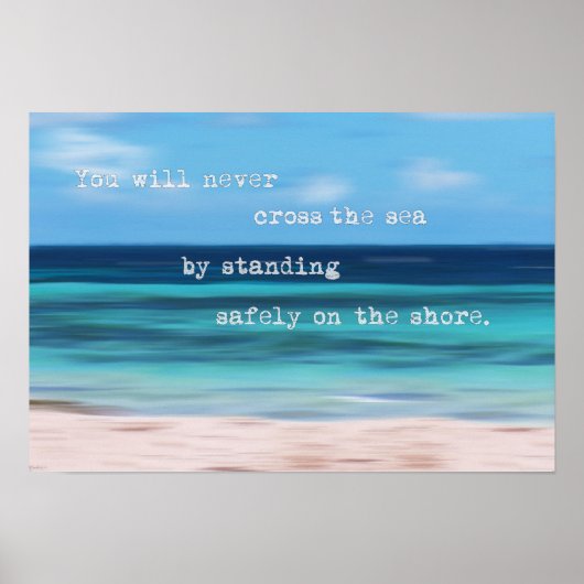 熱帯海抽象芸術やる気を起こさせるポスター ポスター (正面)