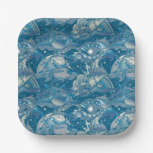 熱帯海模様 ペーパープレート (正面)