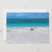 熱帯海水ビーチ結婚式シャワー招待状 招待状 (裏面)