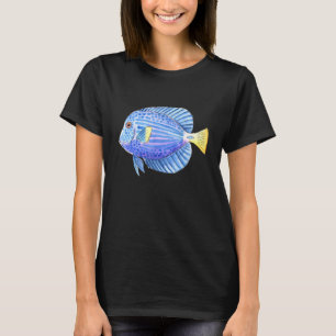 熱帯海水彩紫水族館ペットフィッシュ Tシャツ
