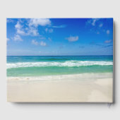 熱帯海波写真エレガントビーチ結婚式 ゲストブック (裏面)