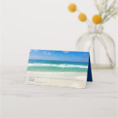 熱帯海波写真撮影ビーチサマー結婚ズ プレイスカード (正面)