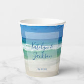 熱帯海波撮影ビーチ結婚式 紙コップ (裏面)
