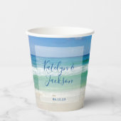 熱帯海波撮影ビーチ結婚式 紙コップ (正面)