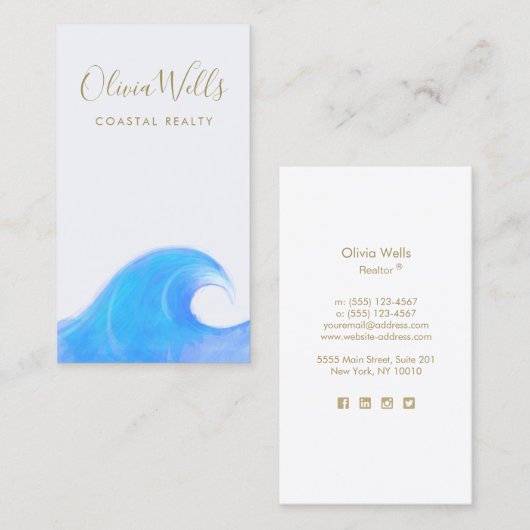 熱帯海波沿岸実在地事業 名刺 (正面/裏面)