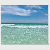 熱帯海波美しいビーチ ラッピングペーパー (フラット)