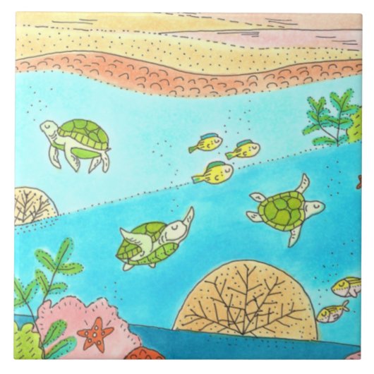 熱帯海浴室 タイル (正面)